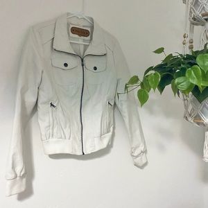 White Faux Leather Jacket